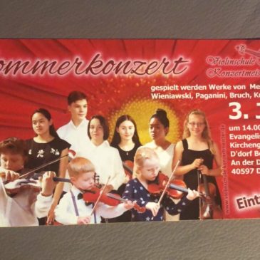 Sommerkonzert der Violinschule Konzertmeister