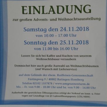 Advents- und Weihnachtsausstellung in Ratingen