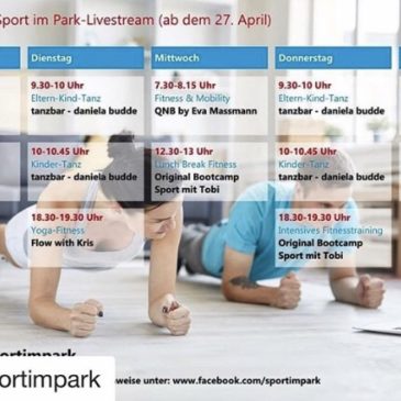 Sport im Park ist online