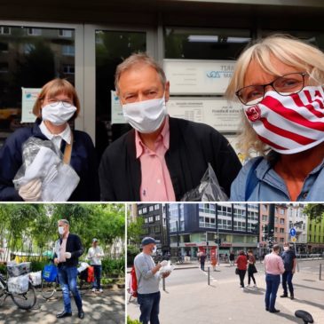 Bezirksvertretung 2 verschenkt Mund-Nase-Masken