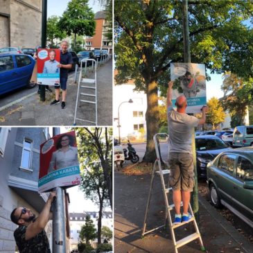 Plakatieren in Düsseltal und Flingern