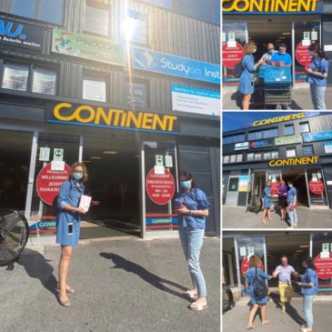 Aktion am russischen Supermarkt in Rath