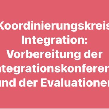 1. Sitzung des Koordinierungskreises Integration 2021