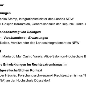 Jahrestag des Brandanschlages in Solingen