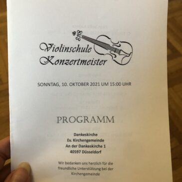 Herbstkonzert der Violinschule Konzertmeister