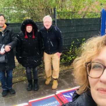 Plakatieren in Flingern