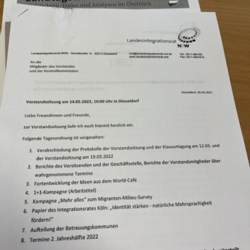 Vorstandssitzung des Landesintegrationsrates