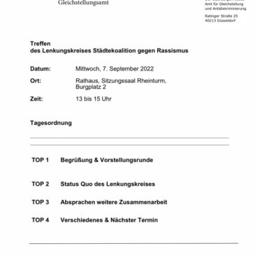 Lenkungskreis der Städtekoalition gegen Rassismus