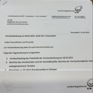 Vorstandssitzung des Landesintegrationsrates