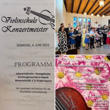 Sommerkonzert der Violinschule Konzertmeister