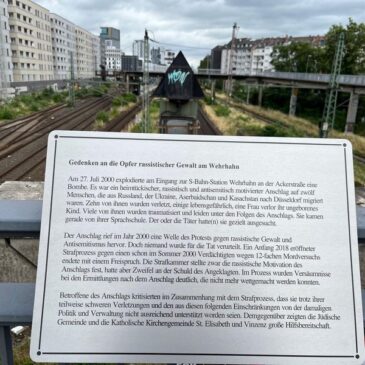 25 Jahre Wehrhahnanschlag in Düsseldorf