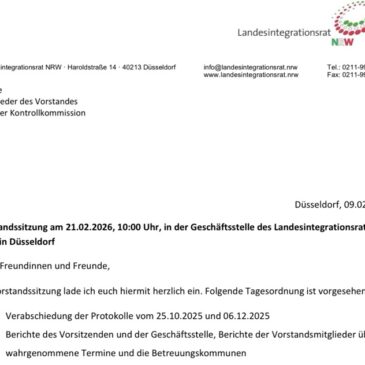 Vorstandssitzung des Landesintegrationsrates